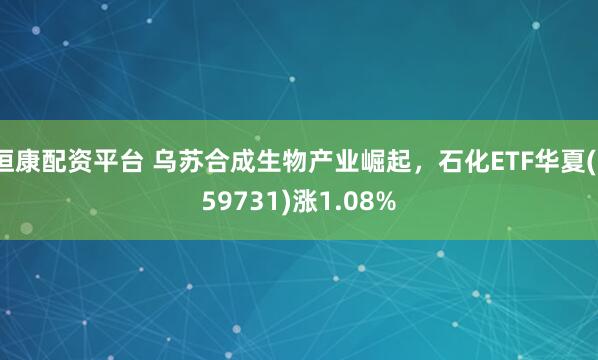 恒康配资平台 乌苏合成生物产业崛起，石化ETF华夏(159731)涨1.08%